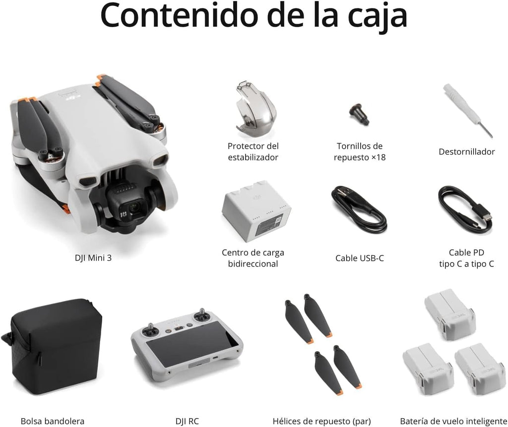 DJl Drone Mini 3 | Cámara 4K HDR – Ligero, Plegable y hasta 38 min de Vuelo